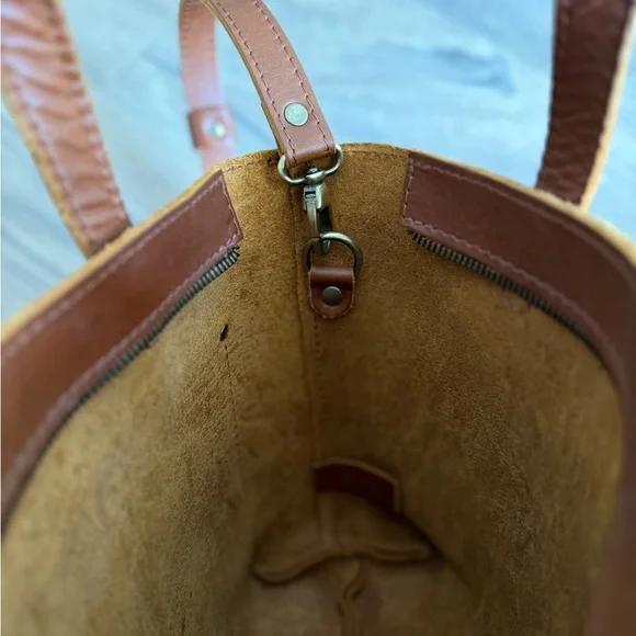 Portland Leather Tan Leather Tote with Removable Strap - Picture 11 of 13